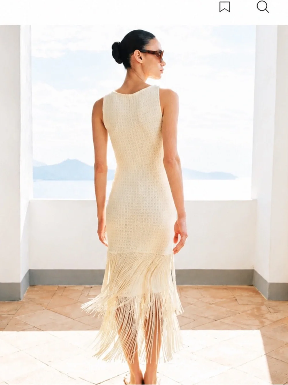 VIRAL NEW ZARA TONE FRINGE DRESS SIZE L 
🚨NO DISCOUNT - Picture 6 of 14